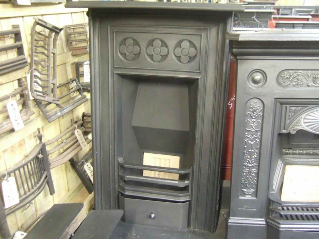064MC Antique Victorian Cast Iron Fireplace Old Fireplaces