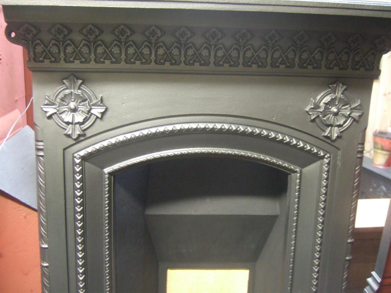Original Victorian Cast Iron Fireplace 195MC Old Fireplaces