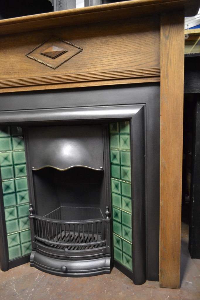 Oak 1920's Fireplace Surround - 1331WS - Old Fireplaces