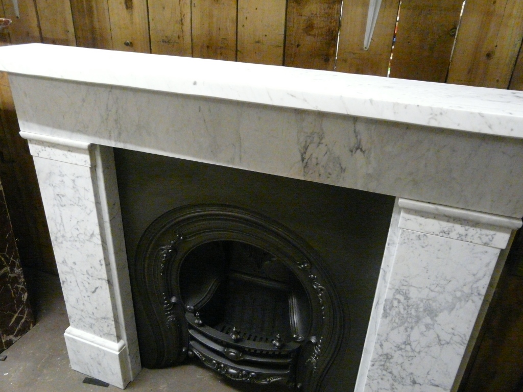 127MS1288 Reclaimed Victorian Carrara Marble Surround Old Fireplaces