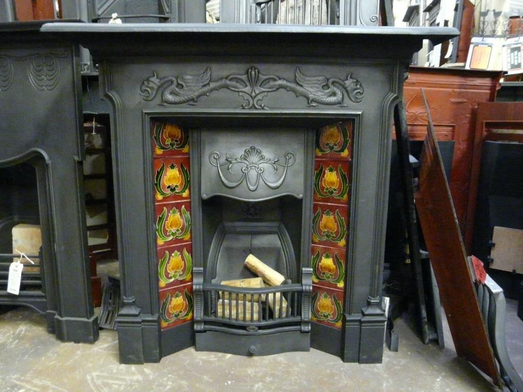 Edwardian Tiled Combination Fireplace 1369TC Old Fireplaces