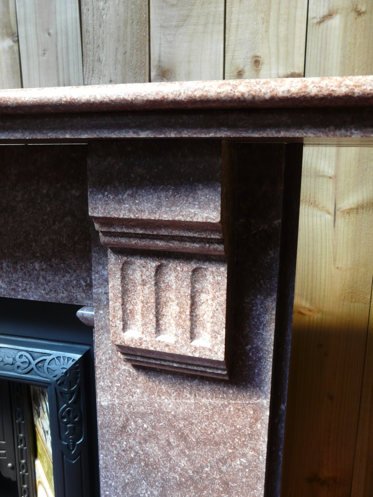 283MS 1516 Victorian Rouge Marble Fireplace Old Fireplaces