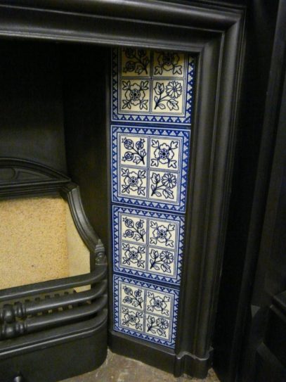 008TI - Late-Victorian Cast Iron Tiled Insert - Image 4