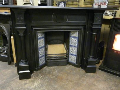 008TI - Late-Victorian Cast Iron Tiled Insert - Image 2