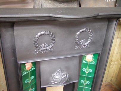 034TC - Edwardian / Art Nouveau Tiled Combination Fireplace