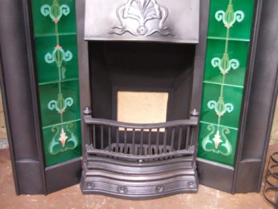 034TC - Edwardian / Art Nouveau Tiled Combination Fireplace