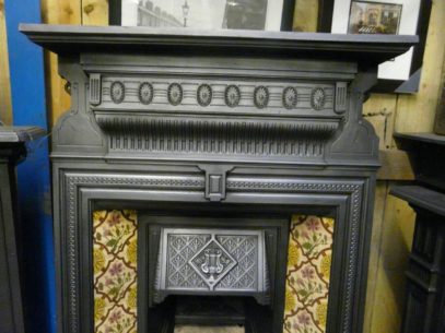 Late-Victorian Tiled Combination Fireplace - 049TC - Image 2