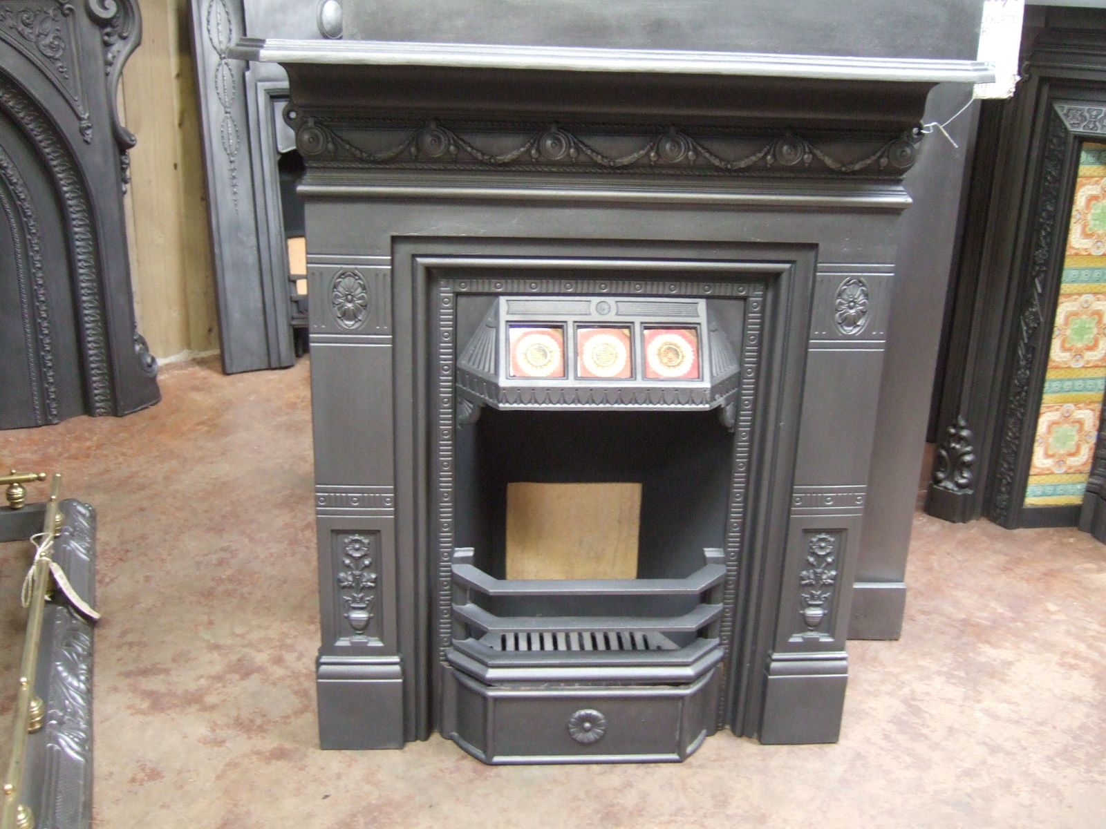 054TC Reclaimed Victorian Tiled Combination Fireplace 1 Old Fireplaces