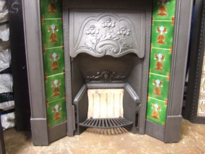 088TC - Original Art Nouveau Tiled Combination Fireplace