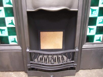099TC - Original Art Nouveau Tiled Combination Fireplace - Essex
