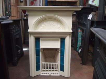 108TC - Cream Arts & Crafts Tiled Fireplace - London