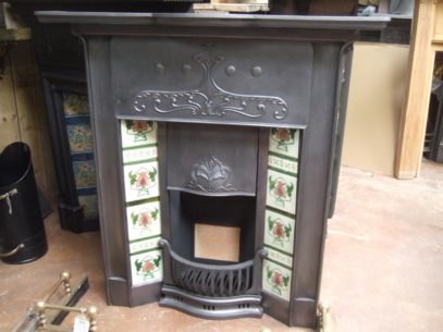 Original Art Nouveau Tiled Combination Fireplace - 115TC 