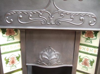 Original Art Nouveau Tiled Combination Fireplace - 115TC  - Image 5