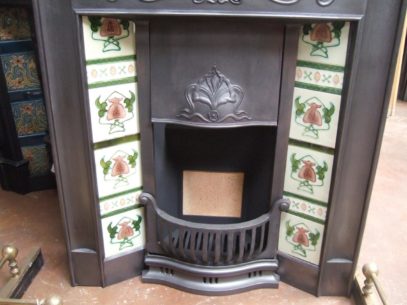 Original Art Nouveau Tiled Combination Fireplace - 115TC  - Image 13