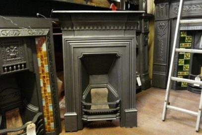 122B - Late-Victorian Cast Iron Bedroom Fireplace