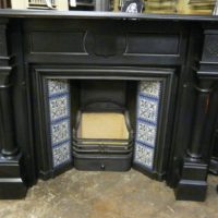 008TI - Late-Victorian Cast Iron Tiled Insert