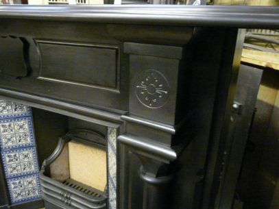 Full-Pillared Victorian Slate Fireplace - 157SS - Image 5