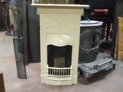 167B - Art Nouveau Bedroom Fireplace in Ivory - Dudley