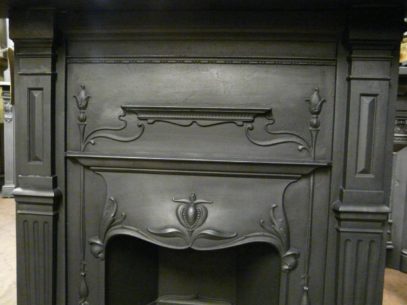 Reclaimed Art Nouveau Fireplace - 175MC - Image 5
