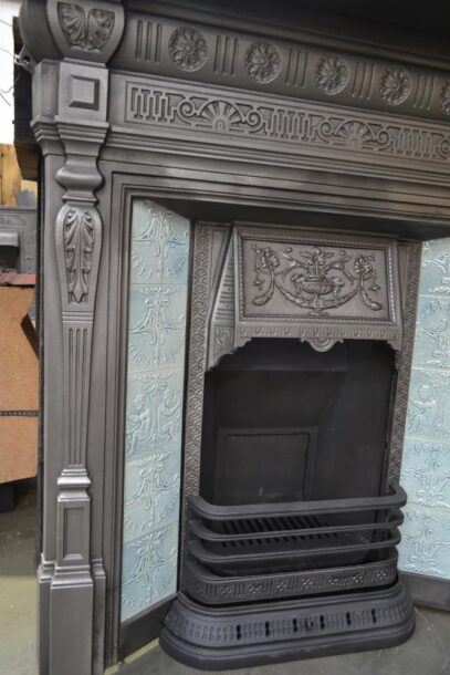 Vintage Victorian Tiled Fireplace 4198TC - Oldfireplaces