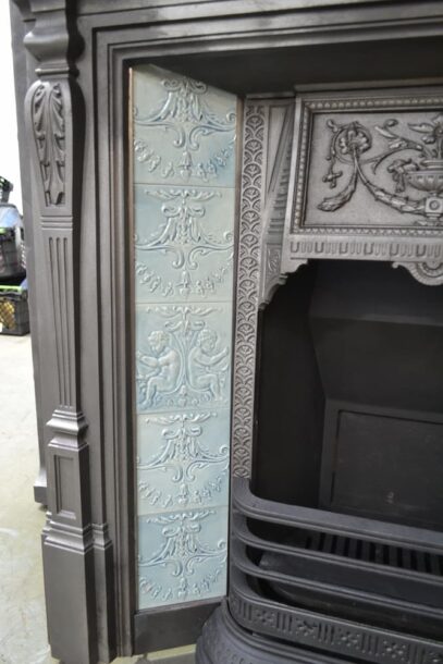 Vintage Victorian Tiled Fireplace 4198TC - Oldfireplaces