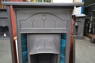 Art Nouveau Tiled Combination Fireplace 4240TC - Oldfireplaces