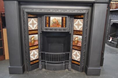 Original Victorian Tiled Insert 4619TI - Oldfireplaces