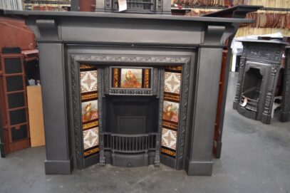 Original Victorian Tiled Insert 4619TI - Oldfireplaces