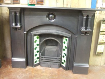037SS - Original Victorian Slate Fireplace Surround - Birmingham