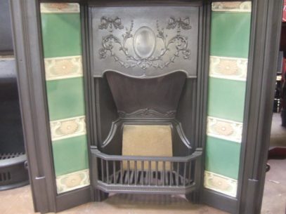 Original Edwardian Tiled Combination Fireplace