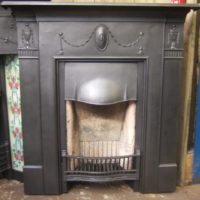 077LC - Cast Iron Victorian Fireplace
