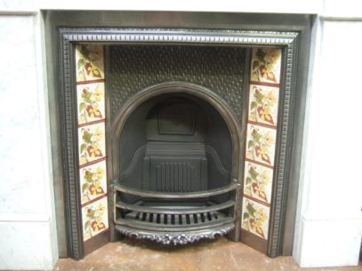 091TI - Antique Victorian Polished Tiled Insert