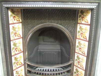 091TI - Antique Victorian Polished Tiled Insert