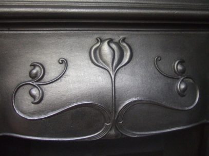 133MC - Art Nouveau Cast Iron Fireplace