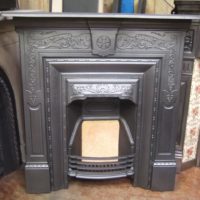 163LC - Original Victorian Cast Iron Fireplace