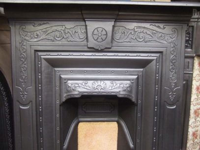 163LC - Original Victorian Cast Iron Fireplace