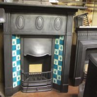 171TC - Antique Edwardian Tiled Combination Fireplace