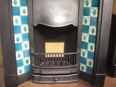 171TC - Antique Edwardian Tiled Combination Fireplace