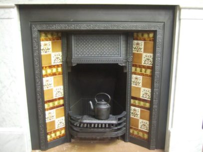 Original Victorian / Edwardian Tiled Insert