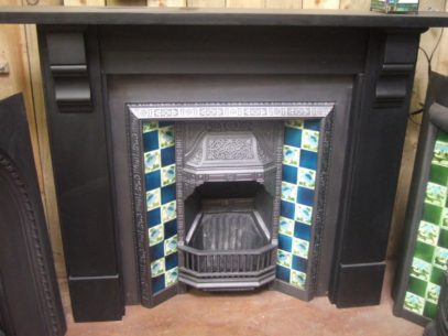 217TI - Victorian Cast Iron Tiled Insert