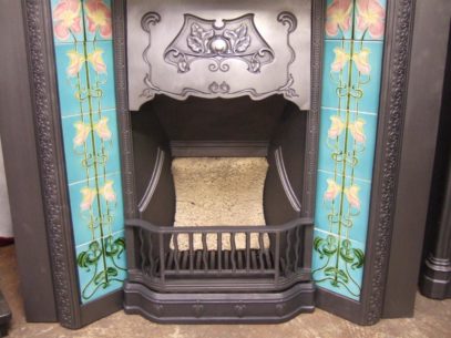 220TI - Original Art Nouveau Tiled Fireplace Insert