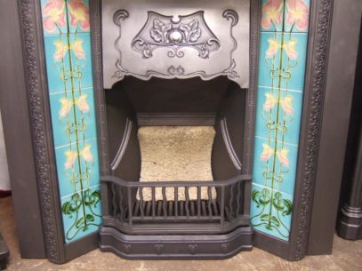 220TI - Original Art Nouveau Tiled Fireplace Insert