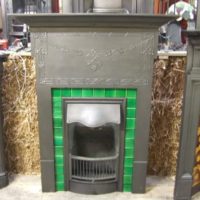 233TC - Original Edwardian Tiled Combination Fireplace