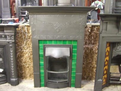 233TC - Original Edwardian Tiled Combination Fireplace