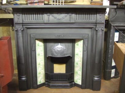 243CS - Edwardian Cast Iron Fireplace Surround