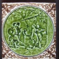 Original Victorian Fireplace Tiles - V009