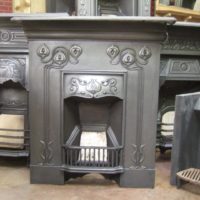 027MC - Art Nouveau Cast Iron Fireplace