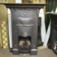 Original Art Nouveau Cast Iron Fireplace - 223MC