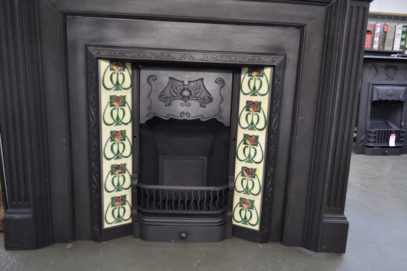 Victorian Art Nouveau Tiled Insert 767TI - Antique Fireplace Company