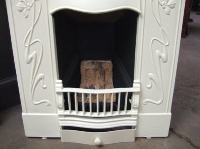 Restored Art Nouveau Bedroom Fireplace - 087B - Image 4